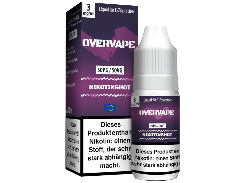 Overvape - 10 ml Nikotin Shot 50PG/50VG 3 mg/ml