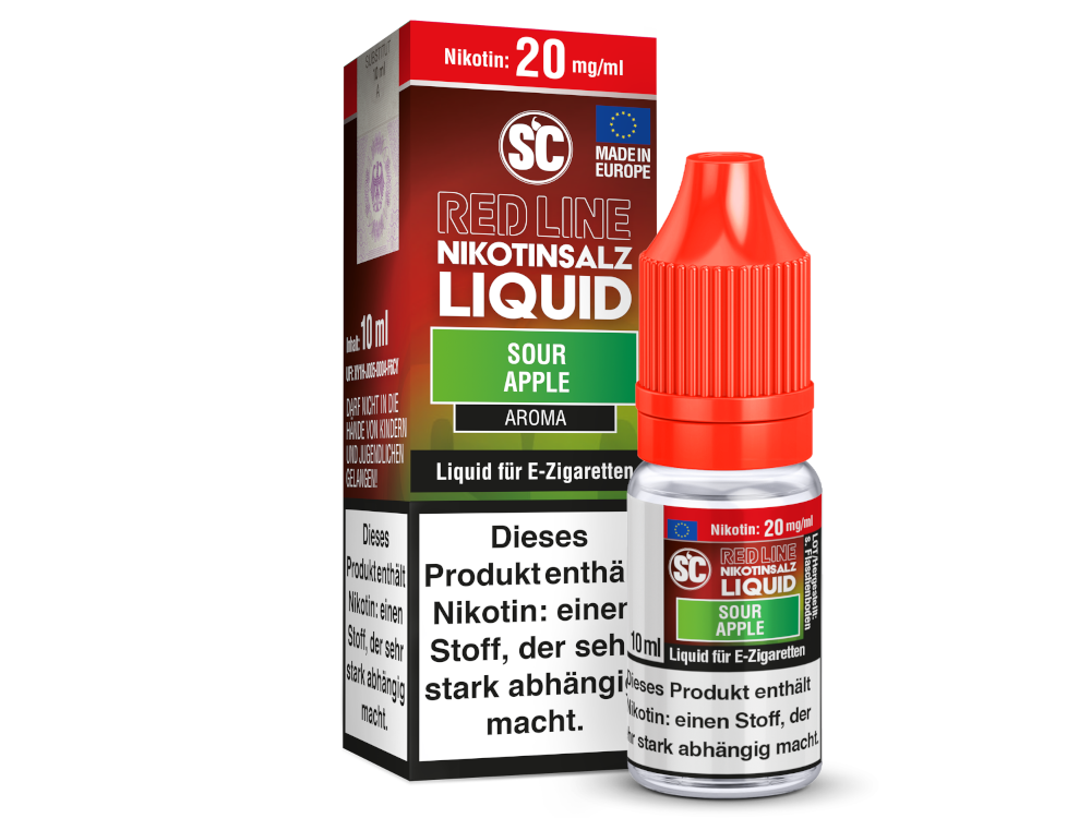 SC - Red Line - Sour Apple - Nikotinsalz Liquid 20 mg/ml