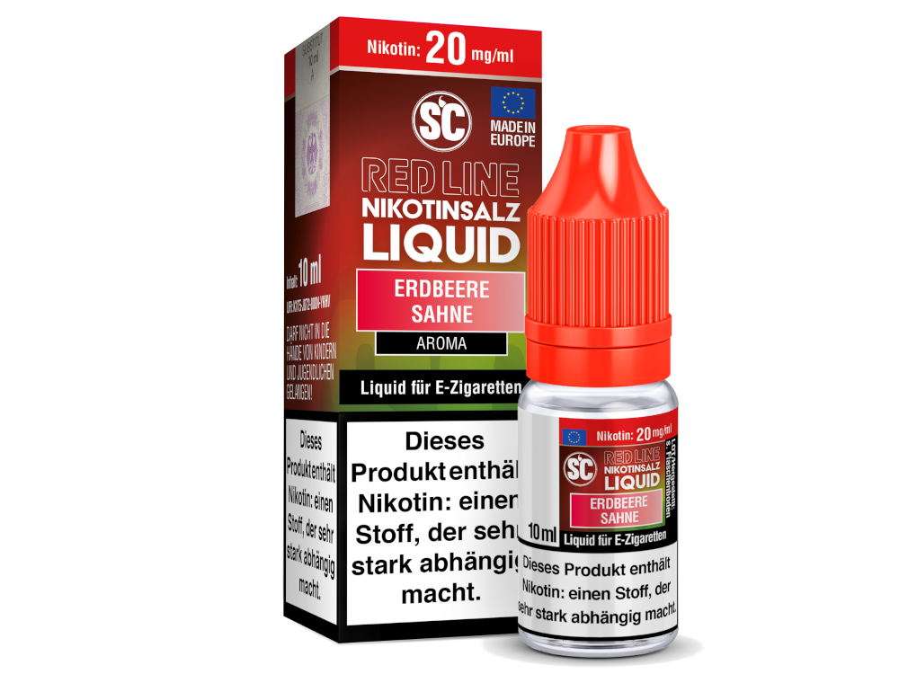SC - Red Line - Erdbeere Sahne - Nikotinsalz Liquid 20 mg/ml