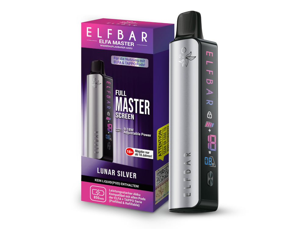 Elfbar - Elfa Master Akku 850 mAh Lunar Silver