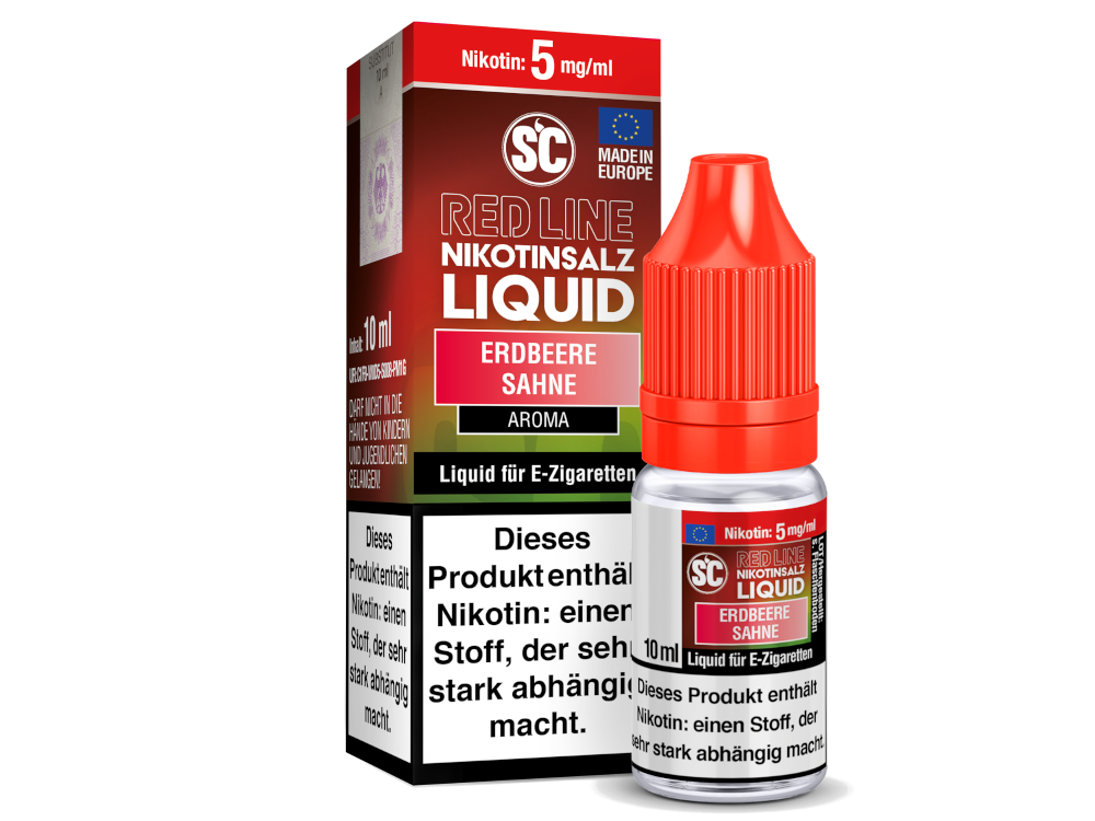 SC - Red Line - Erdbeere Sahne - Nikotinsalz Liquid 5 mg/ml